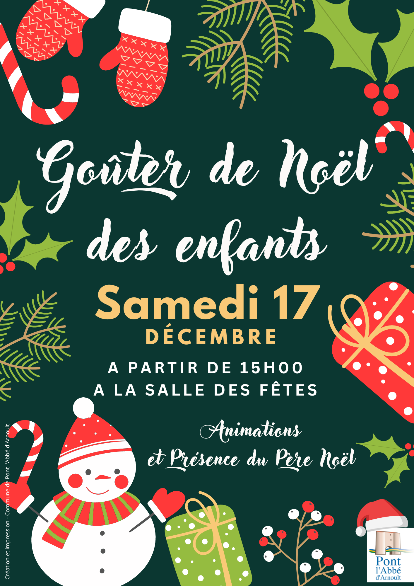 Goûter de Noël des enfants Site Officiel de la Mairie de Pont l