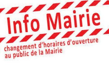 Nouveaux horaires de la mairie jusqu'au 31 décembre
