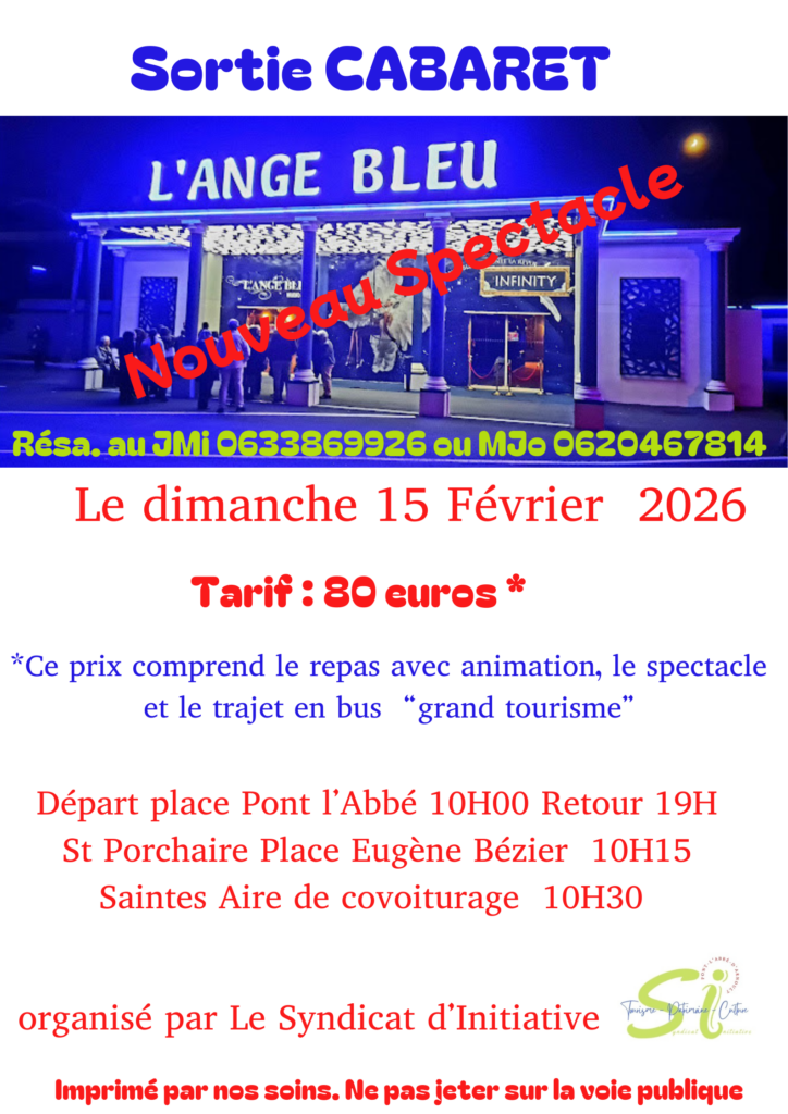 Sortie cabaret à l&rsquo;Ange Bleu avec le SI
