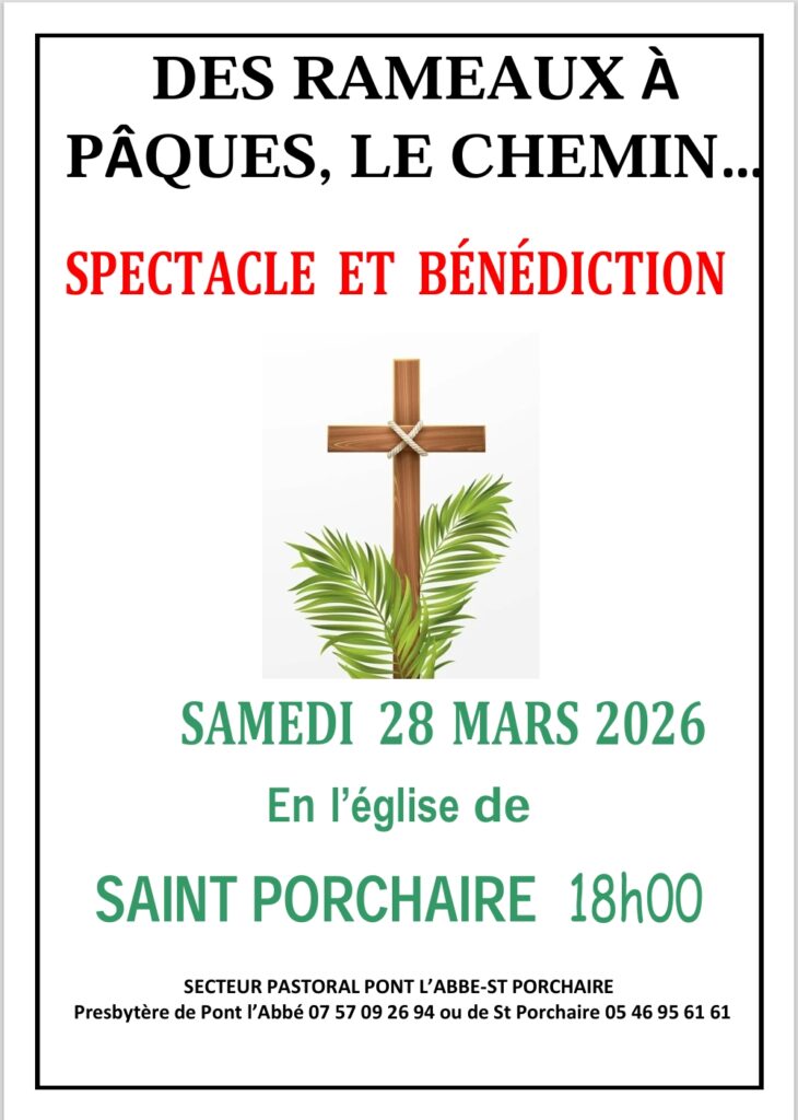 Des rameaux à pâques, le chemin : spectacle et bénédiction ⛪