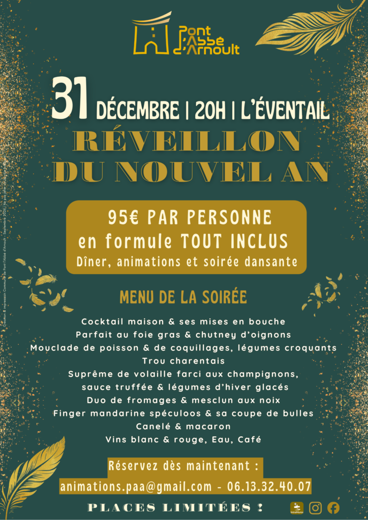 Soirée du Réveillon : les réservations sont ouvertes